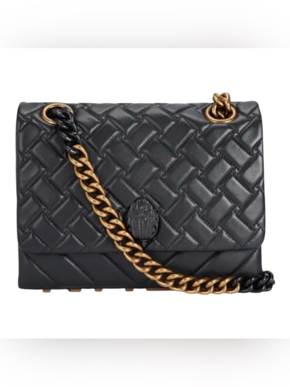 Kurt Geiger NWT Kensington Kurt Bag. Quilted Black Chain Shoulder Bag